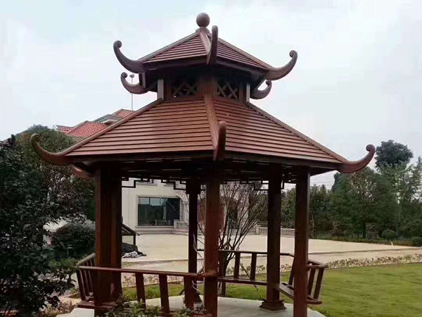 休闲六角凉亭